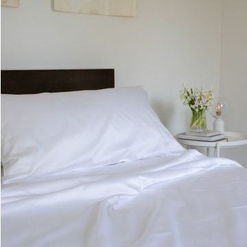 Organic cotton sateen fitted sheet 