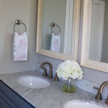 Peony Linen Hand Towel / Tea Towel