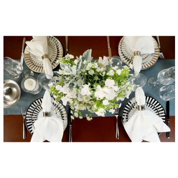 Petrol Green Linen Table Runner