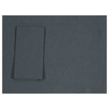 Petrol forest green linen placemat