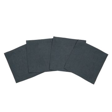Petrol Green Linen Cocktail Napkin
