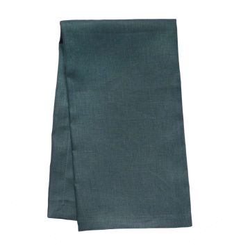 petrol green linen hand towel tea towel