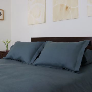 Petrol Green Linen Top Sheet