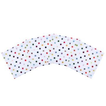 Piccadilly Multicolor Polka Dot Linen Cocktail Napkin