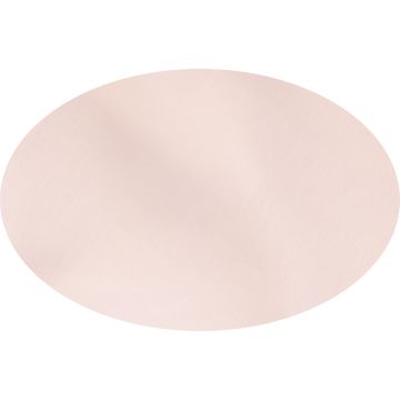 Pink Oval Linen Tablecloth