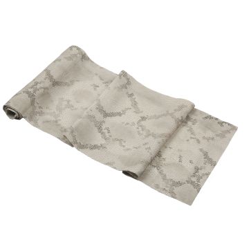 python snake print linen table runner