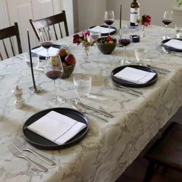 Python Rectangular Linen Tablecloth