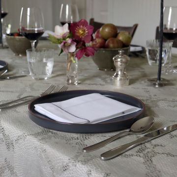 Python Round Linen Tablecloth