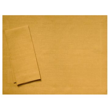 gold linen placemat