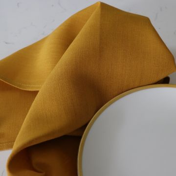 Saffron Gold Linen Hand Towel / Tea Towel