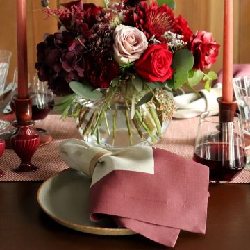 Red Shibori Japanese Cotton Runner