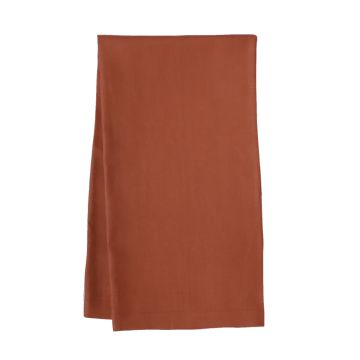Sienna orange linen hand towel tea towel