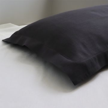 Slate Charcoal Grey Linen Sham (Pair)