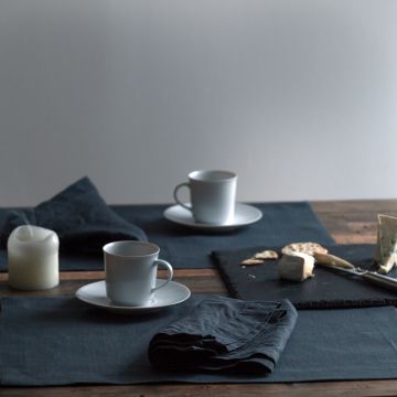 Slate Charcoal Grey Linen Placemat