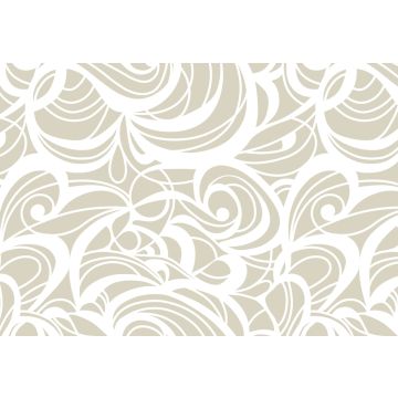 Sloan rectangular tablecloth champagne taupe grey white swirl