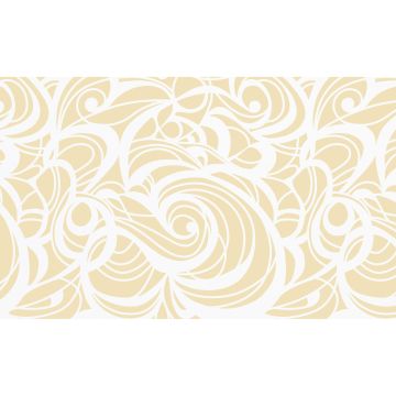 Huddleson Sloan gold and white swirl linen tablecloth
