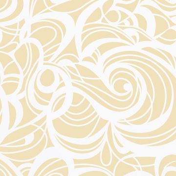 Huddleson gold and white swirl printed Italian linen square tablecloth