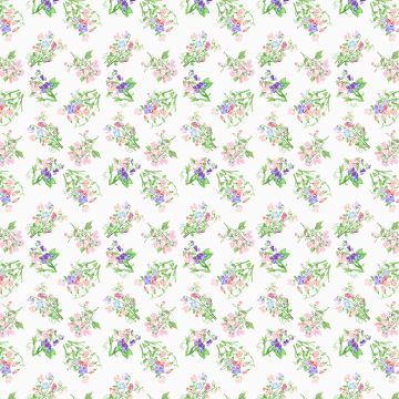 Sweet Pea Floral Print Square Linen Tablecloth