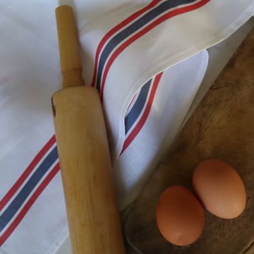 Ticking Stripe Linen Tea Towel