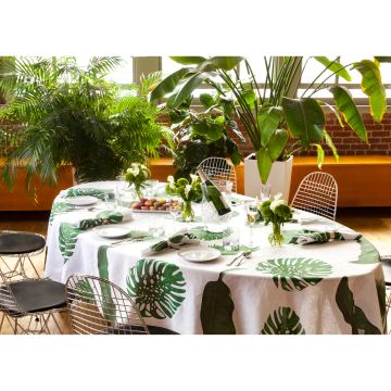 Tropical Leaves Rectangular Tablecloth