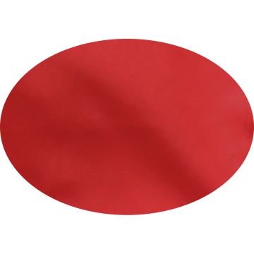 Red Oval Linen Tablecloth