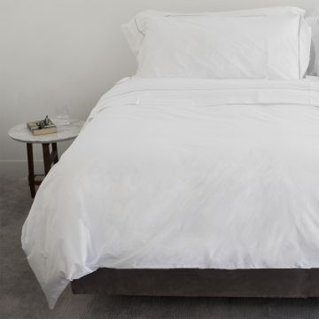 White Cotton Percale 500TC Duvet Cover