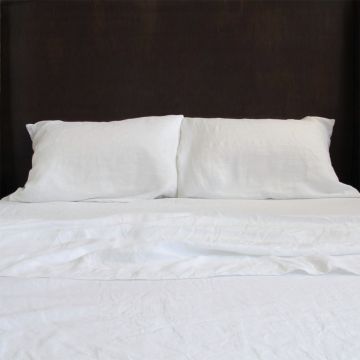 White Linen Fitted Sheet