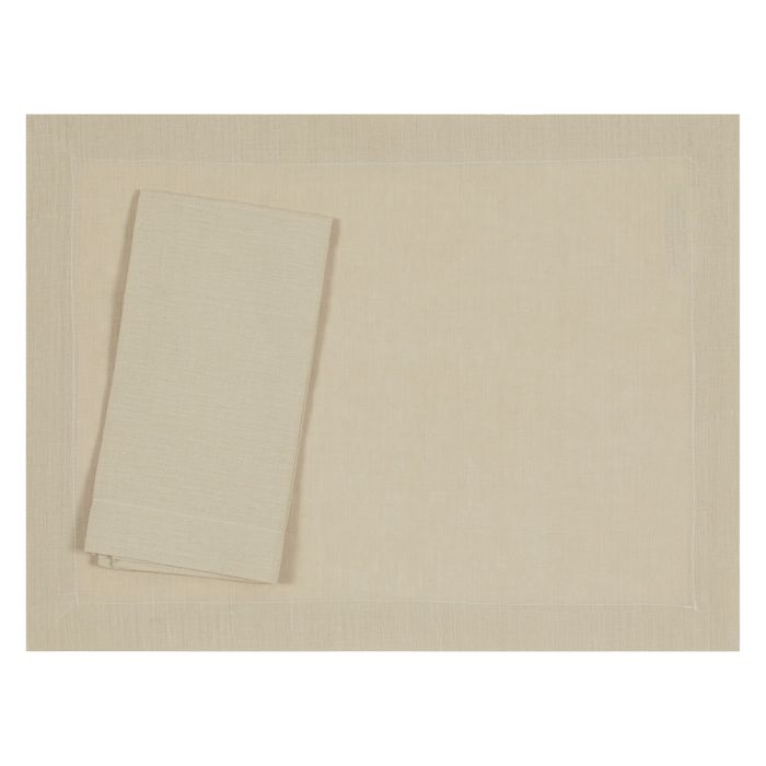 Camel honey caramel gold linen placemat placesetting set 