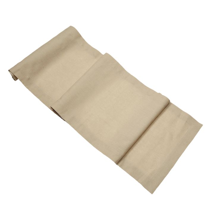 Tan camel gold sable sand linen table runner