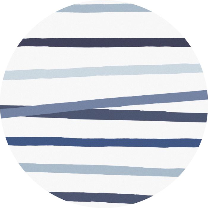 Huddleson Cinta Blue White Round Tablecloth