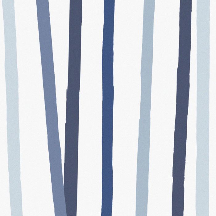 Huddleson Cinta Blue and White Square Tablecloth. Seven shades of blue on a luxury linen tablecloth.