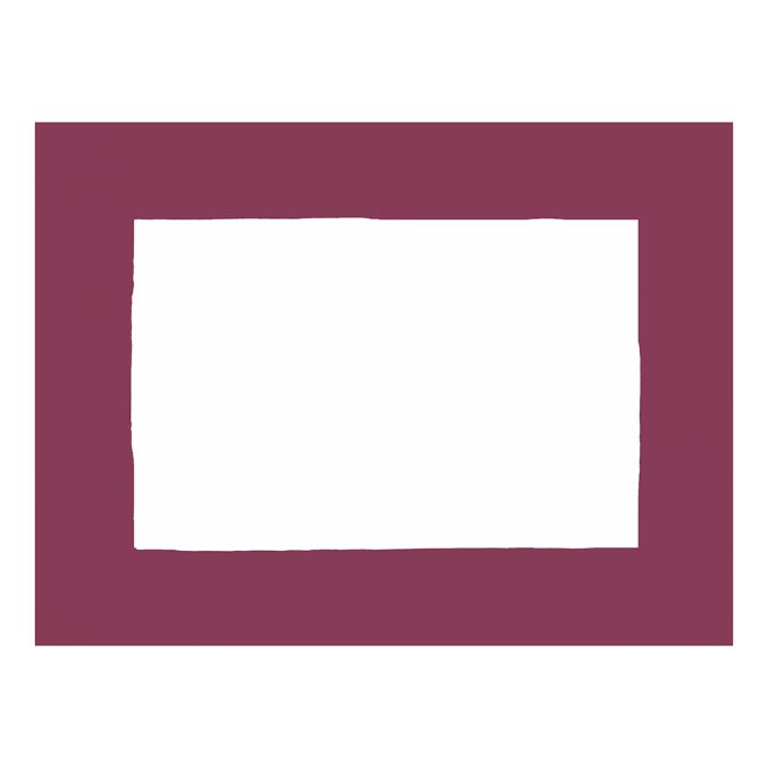 Huddleson white Italian linen placemat with a border in a rich dark claret, burgundy red