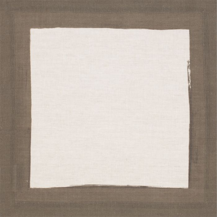 Cinta Natural Linen Napkin with Moss Green Border