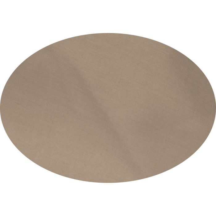 Coffee Brown Oval Linen Tablecloth