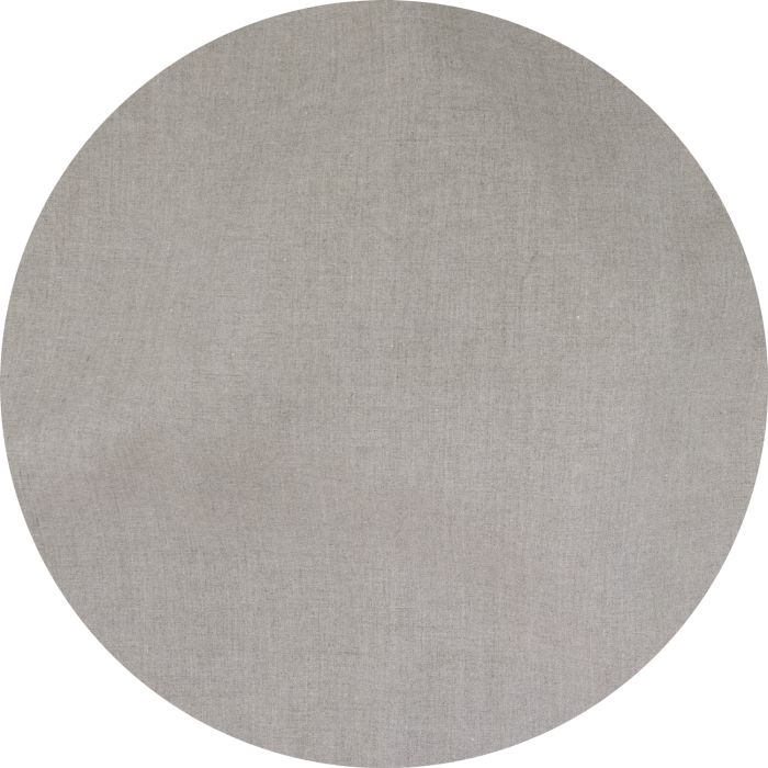 Dark Natural Round Linen Tablecloth 