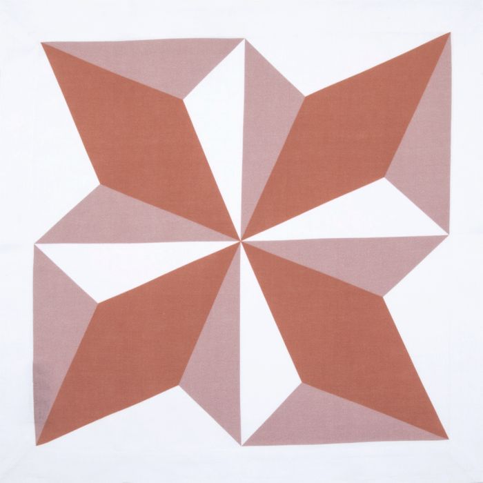 diamond tile orange pink napkin