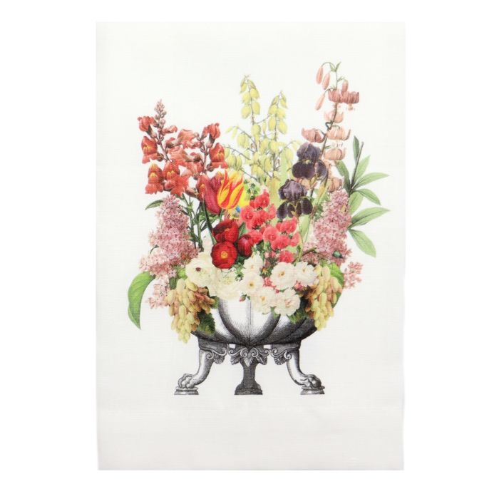 Floral urn botanical print napkin
