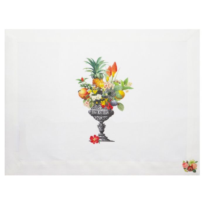 Flower Urn Pineapple Linen Placemat