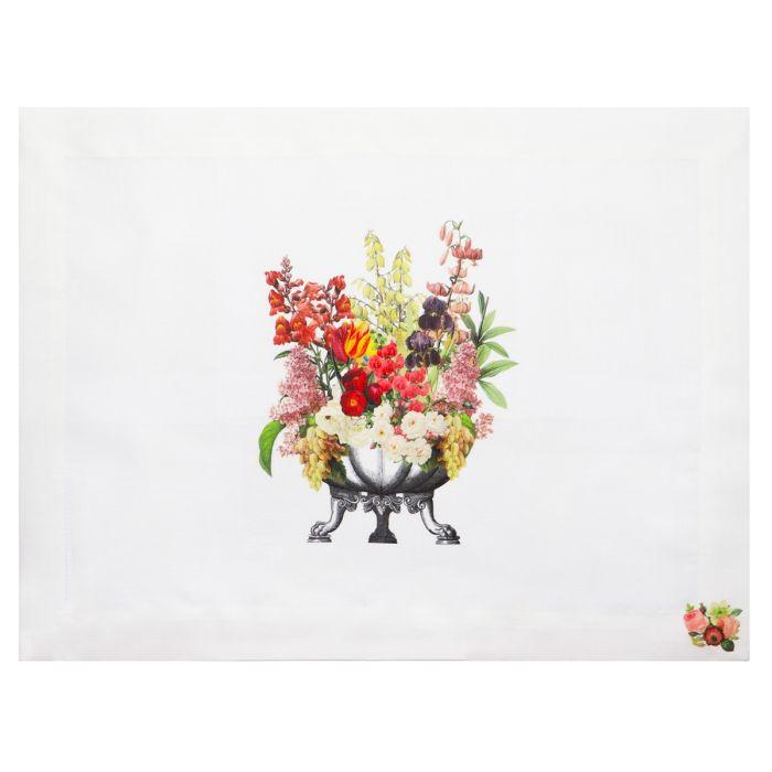 Flower Urn Tulip Linen Placemat
