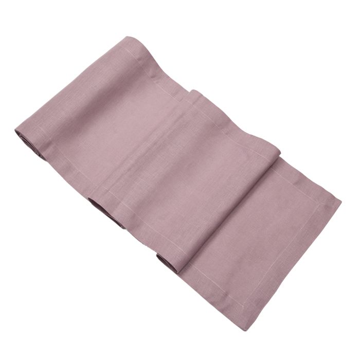 Heather lavender Italian linen table runner by Huddleson