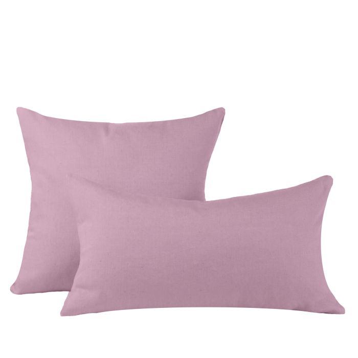 Huddleson heather lilac purple linen throw decorative pillow