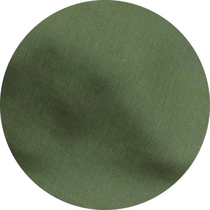 Green Round Linen Tablecloth