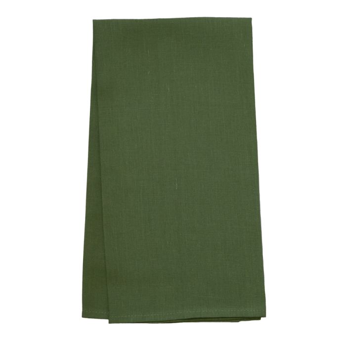 hunter forest green linen hand towel tea towel