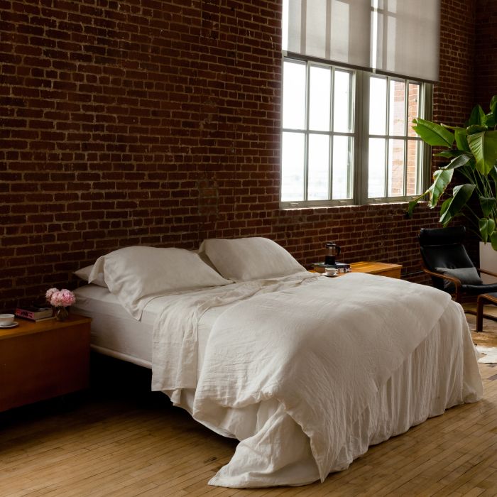 Ivory Linen Duvet Cover