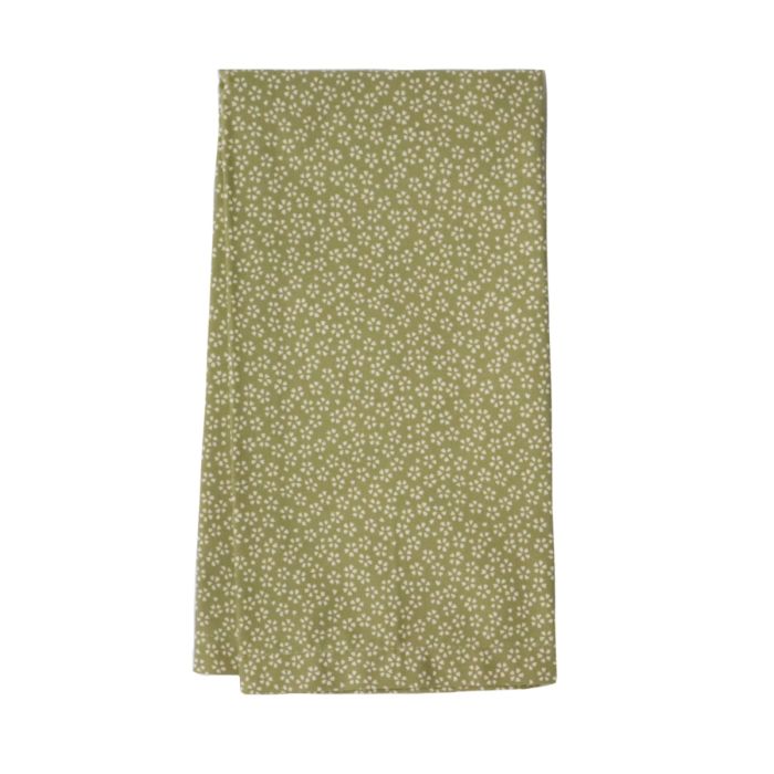 Japanese flower green hand towel tea towel