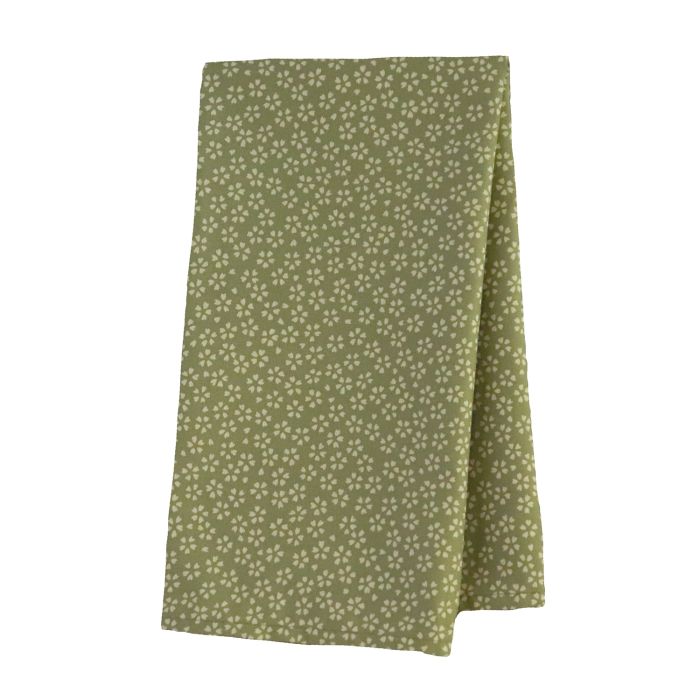 Floral Japanese Cotton Napkin Green