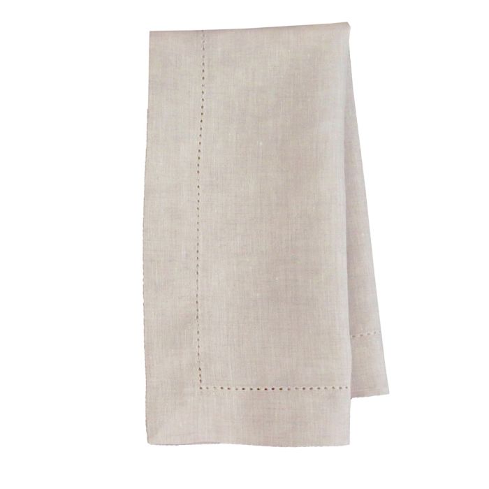 Huddleson hemstitched natural linen napkin