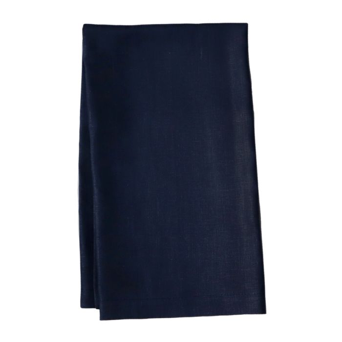 navy blue linen hand towel tea towel
