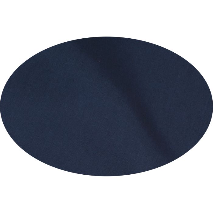 Navy Blue Oval Linen Tablecloth