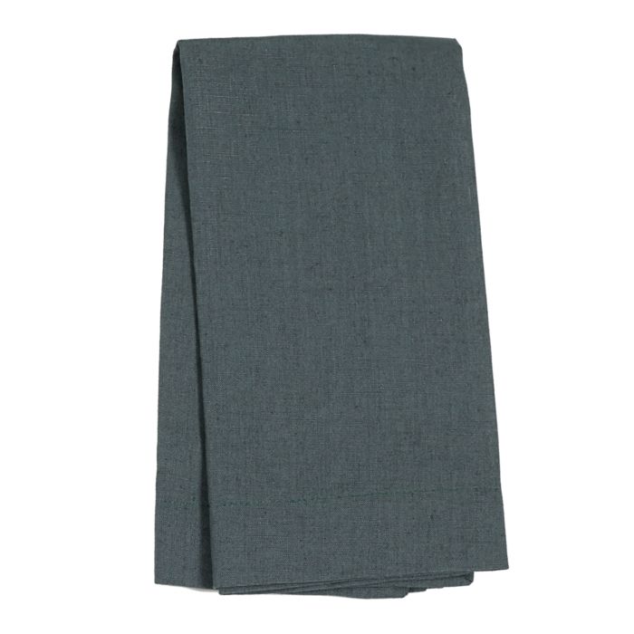 Petrol dark teal green linen napkin